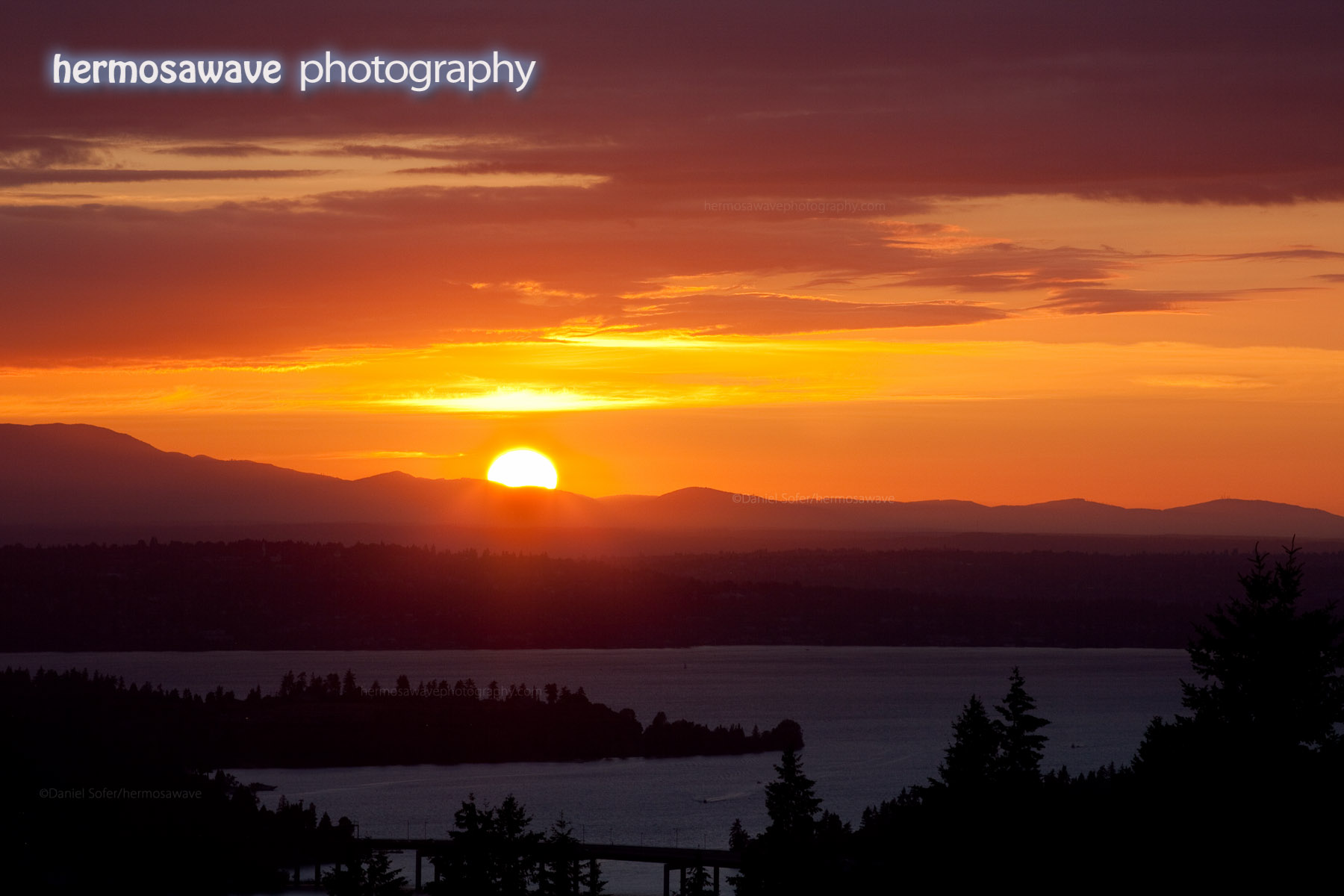 Sunset Over The Olympic Mountains
