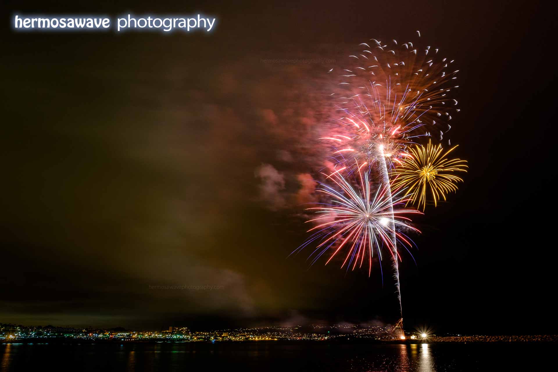 Fireworks at the Seaside Lagoon