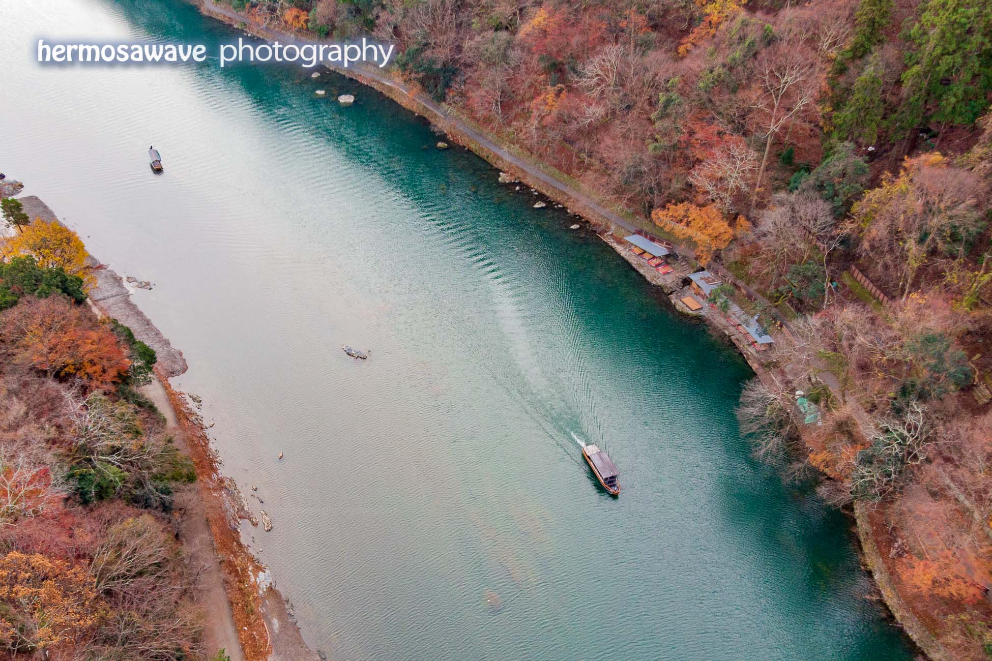 Boats on the Hozu River
